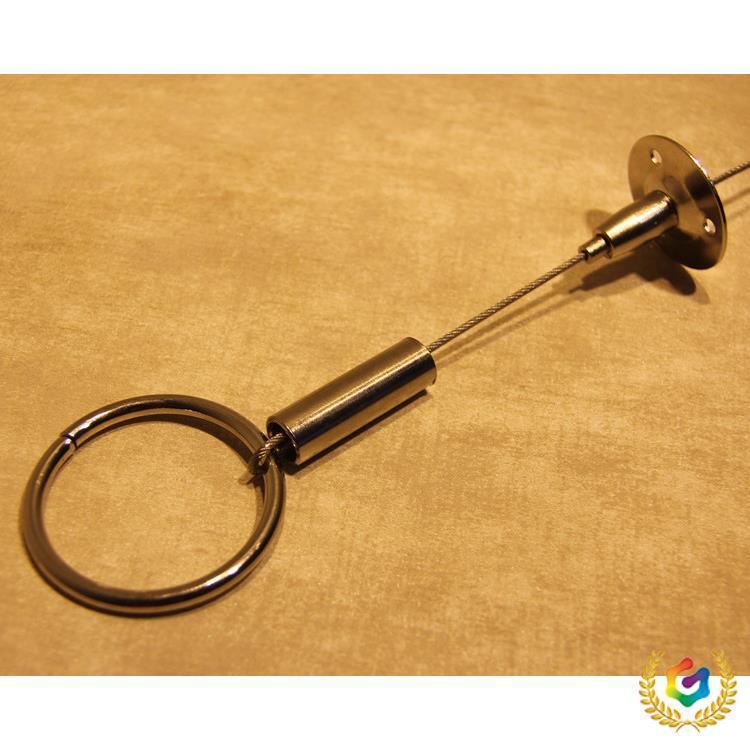 

Women s Clothing Display Steel Wire Rope Rack and Wall Hook Chain Silver no fixed 0.8m