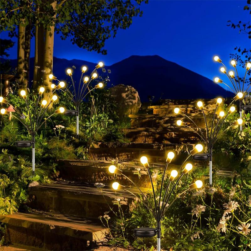 Garden Lights New Upgraded Solar Powered Firefly Lights Outdoor Garden Lights for Christmas Wedding Ramadan Decoration 2025