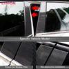 For Subaru Forester SJ 2014-2018 8Pcs Carbon Fiber Car Door Window B C Pillars Post Cover Trim Middle Column PC Material Sticker