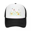 Chickens Illustration Happiness Bees by Pascale Breton Baseball Cap Luxury Man Hat Rave Sunscreen Boy Child Womens