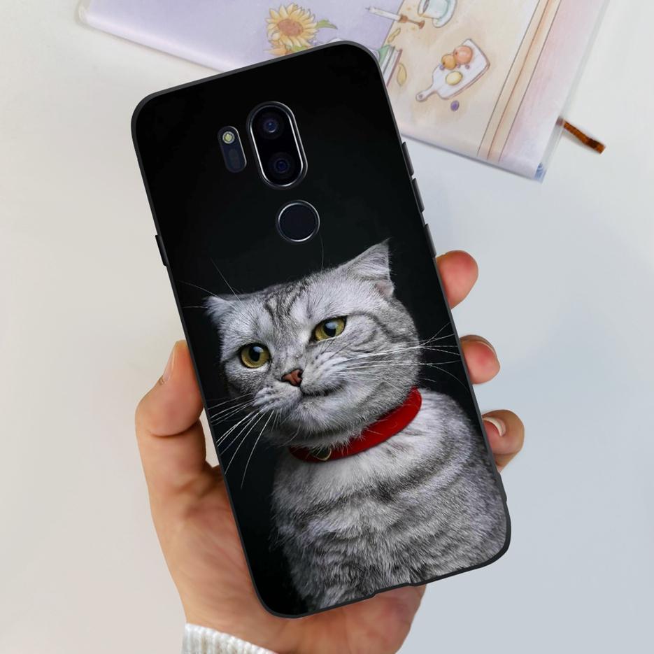 Para LG G7 thinQ Funda G710EM LM-G710 G710 Cubierta Pintada de Lujo Fundas de Teléfono de Silicona Suave Para LG G7 ThinQ Cubiertas Traseras 6.1'' Parachoques