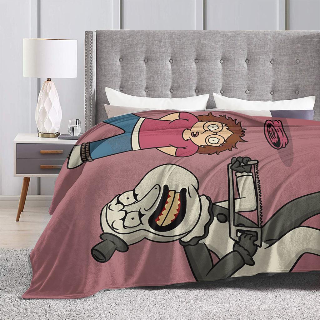 Warme Decke Kinder Reise Terrifier Bettwäsche Überwürfe Horrorfilm Flanell Tagesdecke für Couch Stuhl Sofa Bett Druck Sofa Bettbezug