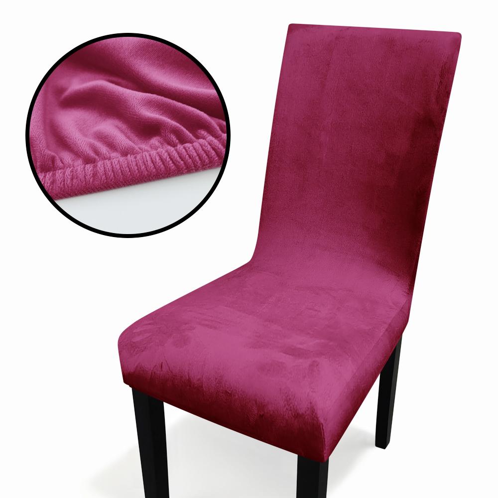 Velvet Home Dining Seat Protector Premium Velvet Chair Cover Thickened Solid Color Stretchable Full Coverage Chair Covers 2026
