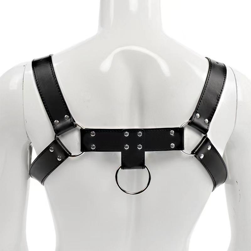 Men's Leather Bondage Chest Strap - Adult Sex Toys & Alternative Stage Wear