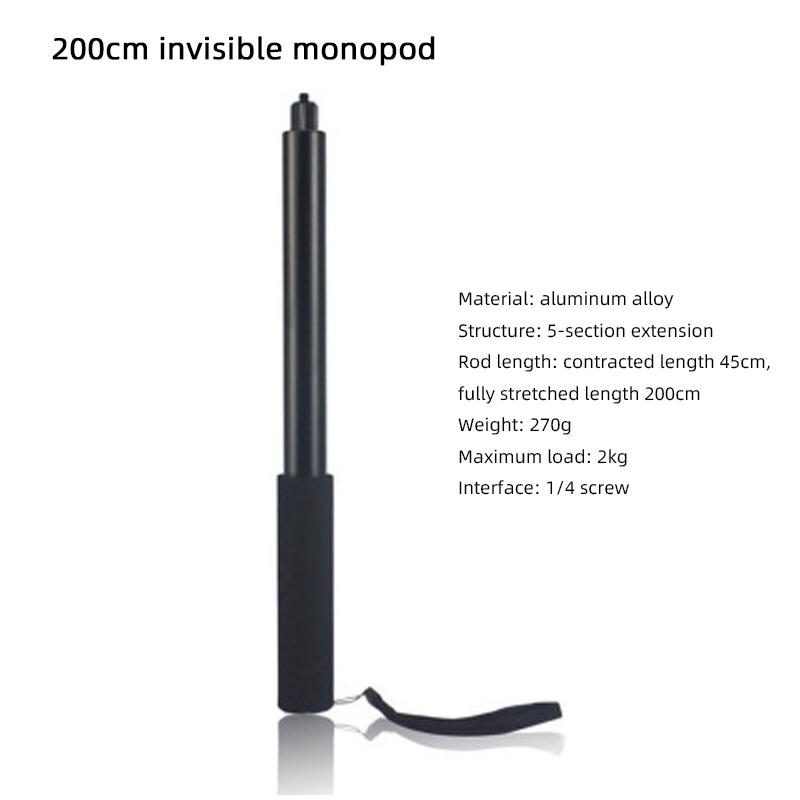 Motorcycle Bike Panoramic Monopod Handlebar Double Clip Bracket for Insta360 One X2 GoPro 11 10 9 Selfie Stick Camera Accessory