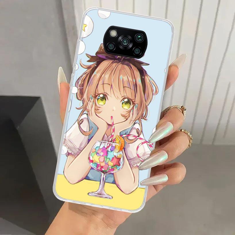 

Чехол для телефона с аниме CardCaptor Sakura для Xiaomi Poco X5 X6 X7 Pro F7 Ultra M7 Redmi 15 15C 13 13C 12 12C 10 10A 10C 9 9A 9C 9T She Xiaomi Poco X7 Pro