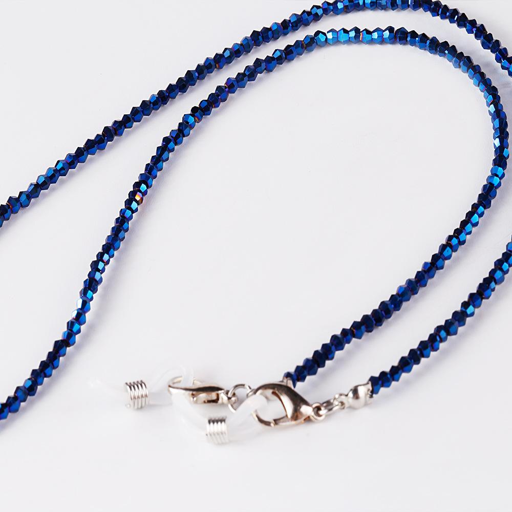 Fashion Beads Mask Glasses Dual-Use Lanyard Crystal Woven Beads Glasses Chain Mask Chain Necklace Jewelry Earphone Chain