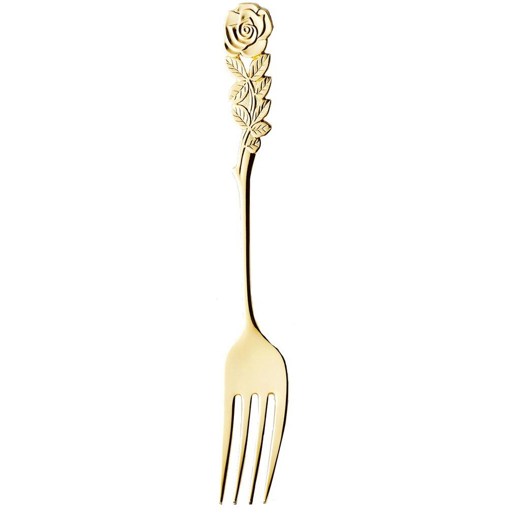 

Takakuwa Metal Rose Cutlery Desert Fork Gold 004973