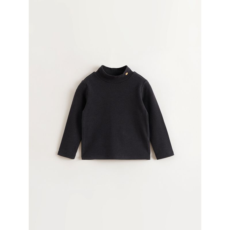 Mark Jenny Girl Half Turtleneck Bottoming Shirt Babies' Long Sleeve T-shirt Children Tops Spring and Autumn 241308