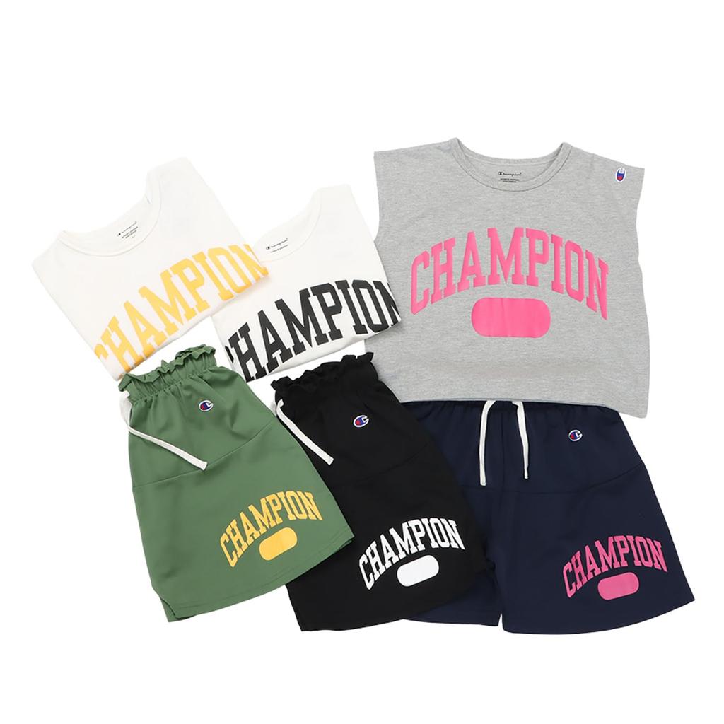 Shorts Barn Rund Hals Polyester Bindande Hals Grafiskt Logotyptryck Shorts Set Flickor Vardag Mörkblå 160 [Champion] T-shirt 100% T-shirt & CK-ZW03