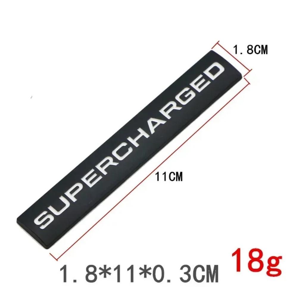 3D Metal Supercharged Letter Badge Sticker Rear Trunk Emblem Decal High-Quality Automotive Exterior Accessories