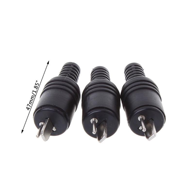 10pcs/set 2 Pin Black DIN Plug Speaker And HiFi Connector Screw Terminals Connector Power Plug Adapters