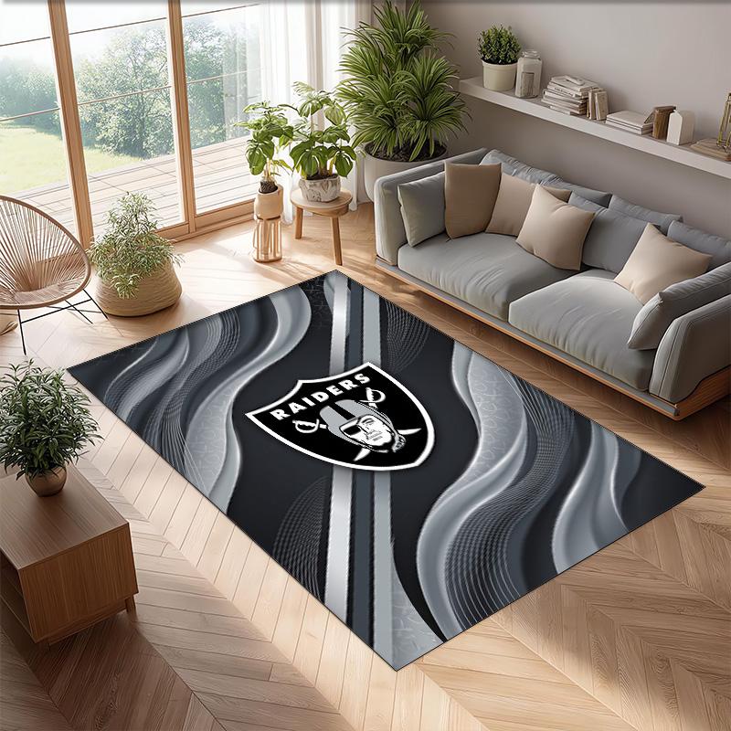 Las Vegas Raiders Crystal Velvet Carpet Soft Anti?Slip Floor Mat Comfortable Home Living Room Bedroom Decor Rug