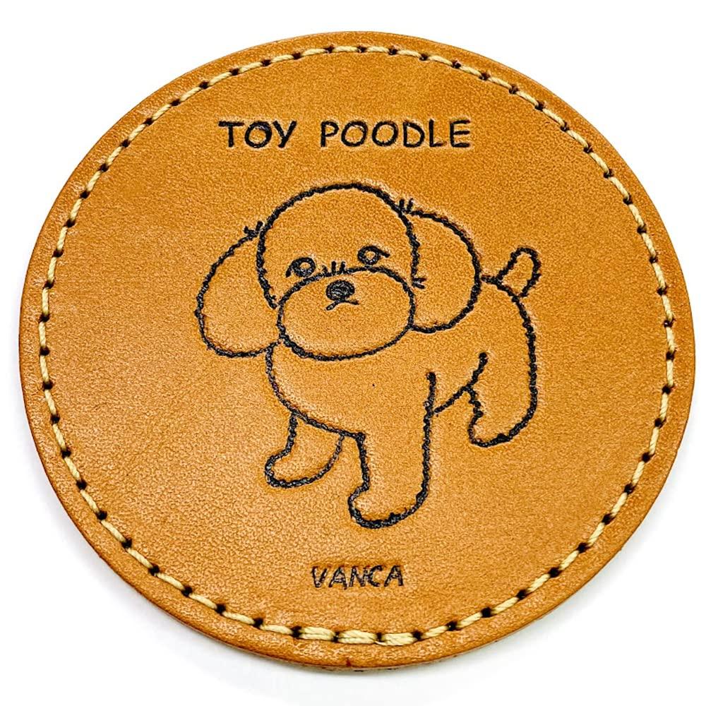 

Игрушечный пудель Собака Настоящая КОЖА VANCA CRAFT История в Подставке, Кожа, (Япония, ручная работа)