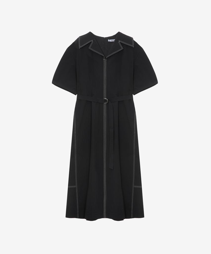 Jucy Judy Belted Open Collar Dress Jzop320B