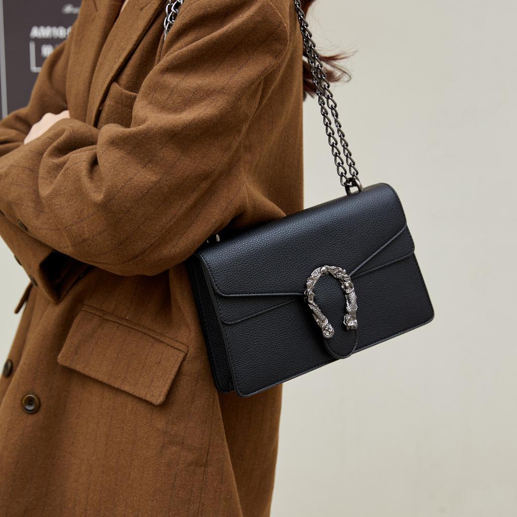 Autumn and Winter New Fashionable Lychee Pattern Same Chain Bag Single Shoulder Oblique Span Women's Bag