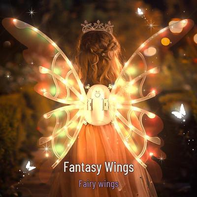 Electric Elf Luminous Wings: Light-Up Back Decoration for Kids' Fun Playtimes