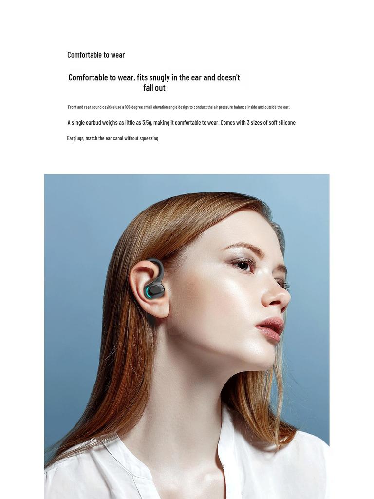 F8 Sports Ear-hook Wireless Bluetooth Headphones: Waterproof, Long Standby, Heavy Bass, Bluetooth 5.2