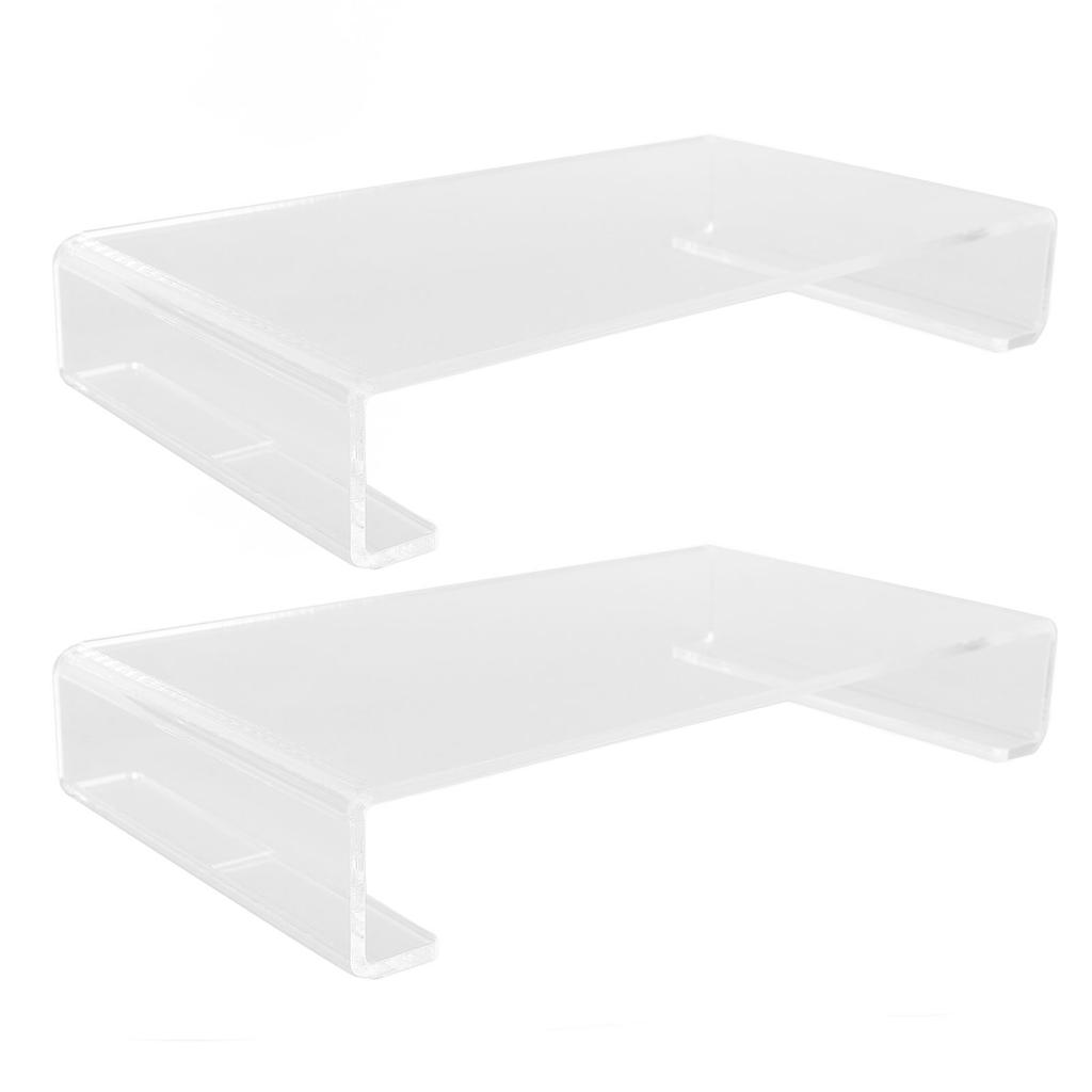 2PCS Acrylic Stand Polished Edges Multi Purpose Acrylic Display Riser for Shower Supplies Vanity