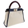 Fendi Peekaboo Handbag 8BN290 2WAYShoulder White / Navy canvas/Calfskin Women Used