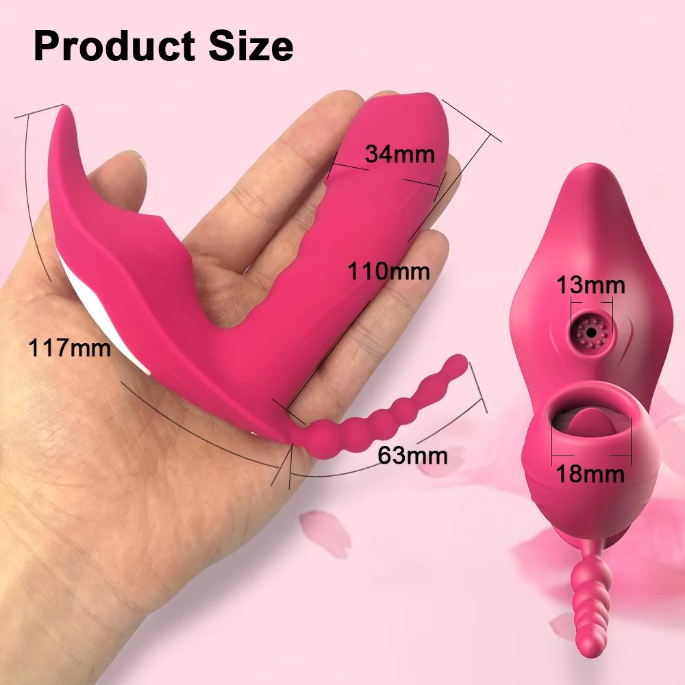 3 In 1 Dildo Vibrator for Women Wireless Remote Control Sucker Clitoris Vagina Stimulator Sex Toys Female Couple Adult 18