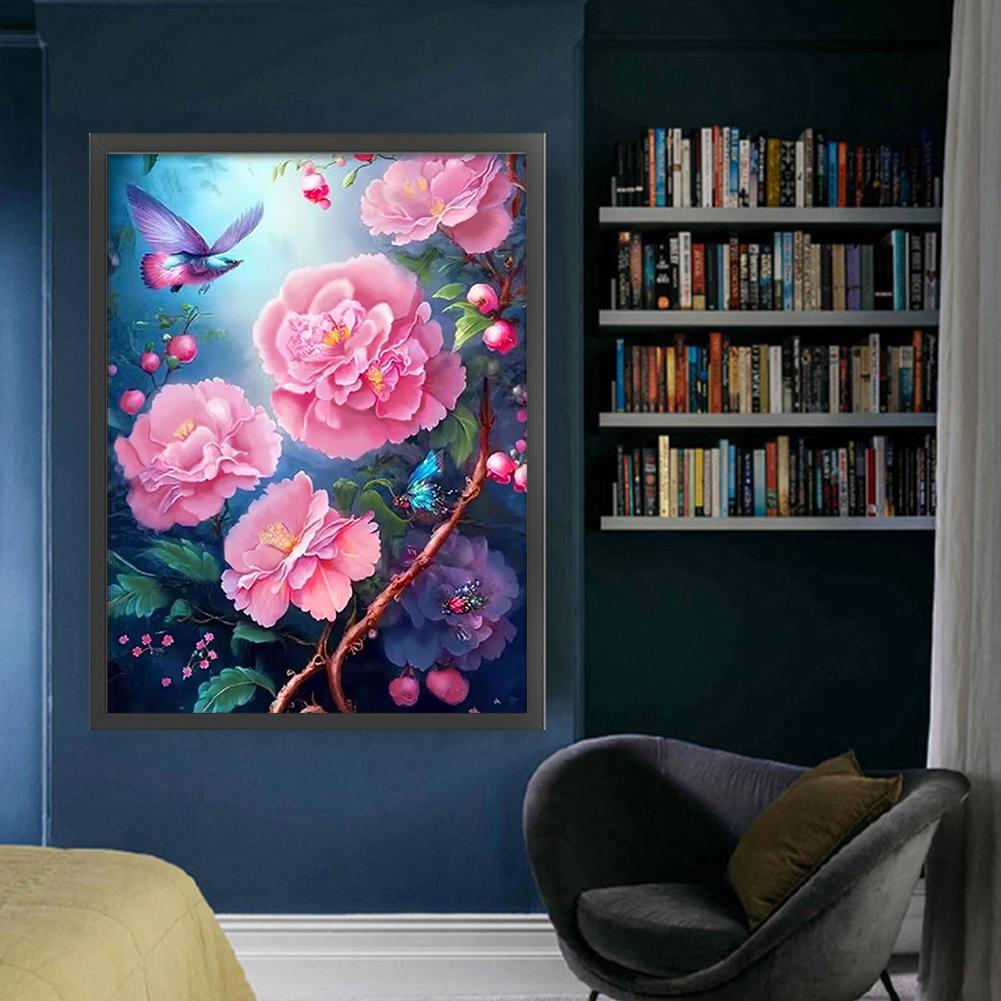 Full Embroidery cotton Thread 9CT Printed Flower Cross Stitch Needlework Kit