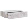 Vidaxl Półki Ścienne Z Szufladą, 2 Szt., Szare, 40X23,5X10 Cm, Mdf