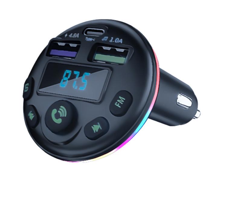 

Q21 Швидка зарядка Bluetooth Автомобільний зарядний пристрій та MP3-плеєр з 3-портовим прикурювачем