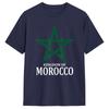 Kingdom Of Morocco Flag TShirts Men  Casual 100 Cotton Tees O Neck Short Sleeve T Shirts UniqueClothes