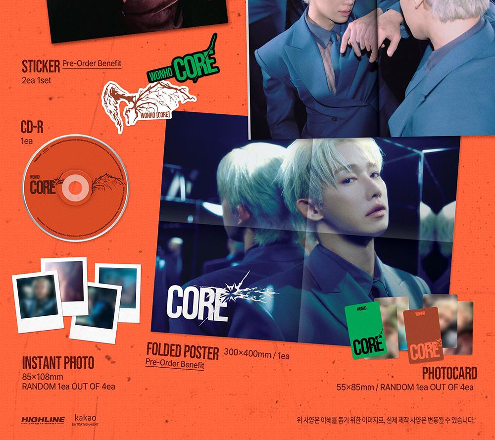 [POB] WONHO [CORE] EP Album (RAW / SHELL / CRACK ver.)
