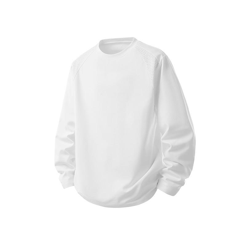 Breathable Raglan-Sleeve Top with Stylish Details Comfortable Everyday Commute T-Shirt with A Round Neckline