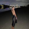 Summer New Women's Halter Fashion Sexy Low-cut Backless Slim Mid-length Dress Women
