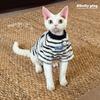 Thick Warm Striped Fleece Vest Sphynx Devon Cats Small Pets Winter