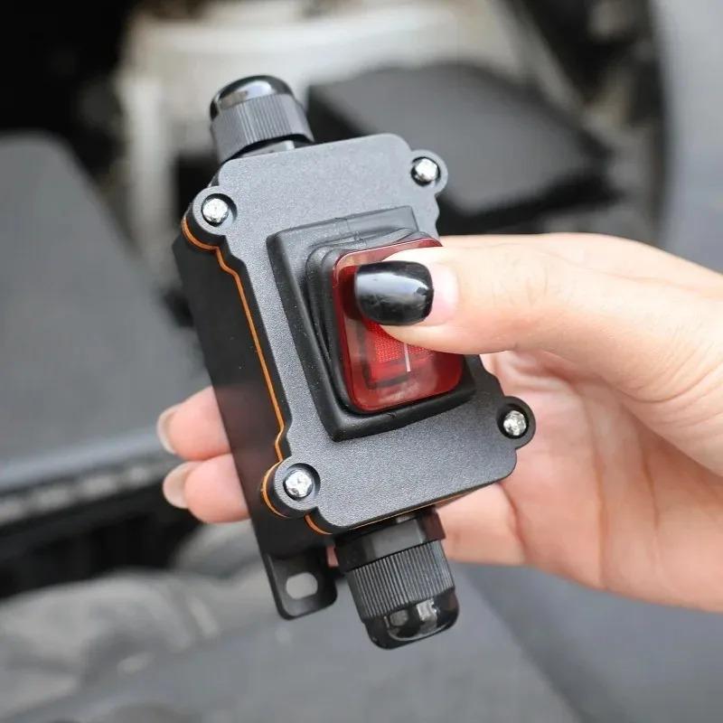 Waterproof Marine Boat Rocker Switch 20/30A 12V DC ON OFF LED Heavy Duty Switch Modified for Boat Car RV Marine Switch Panel