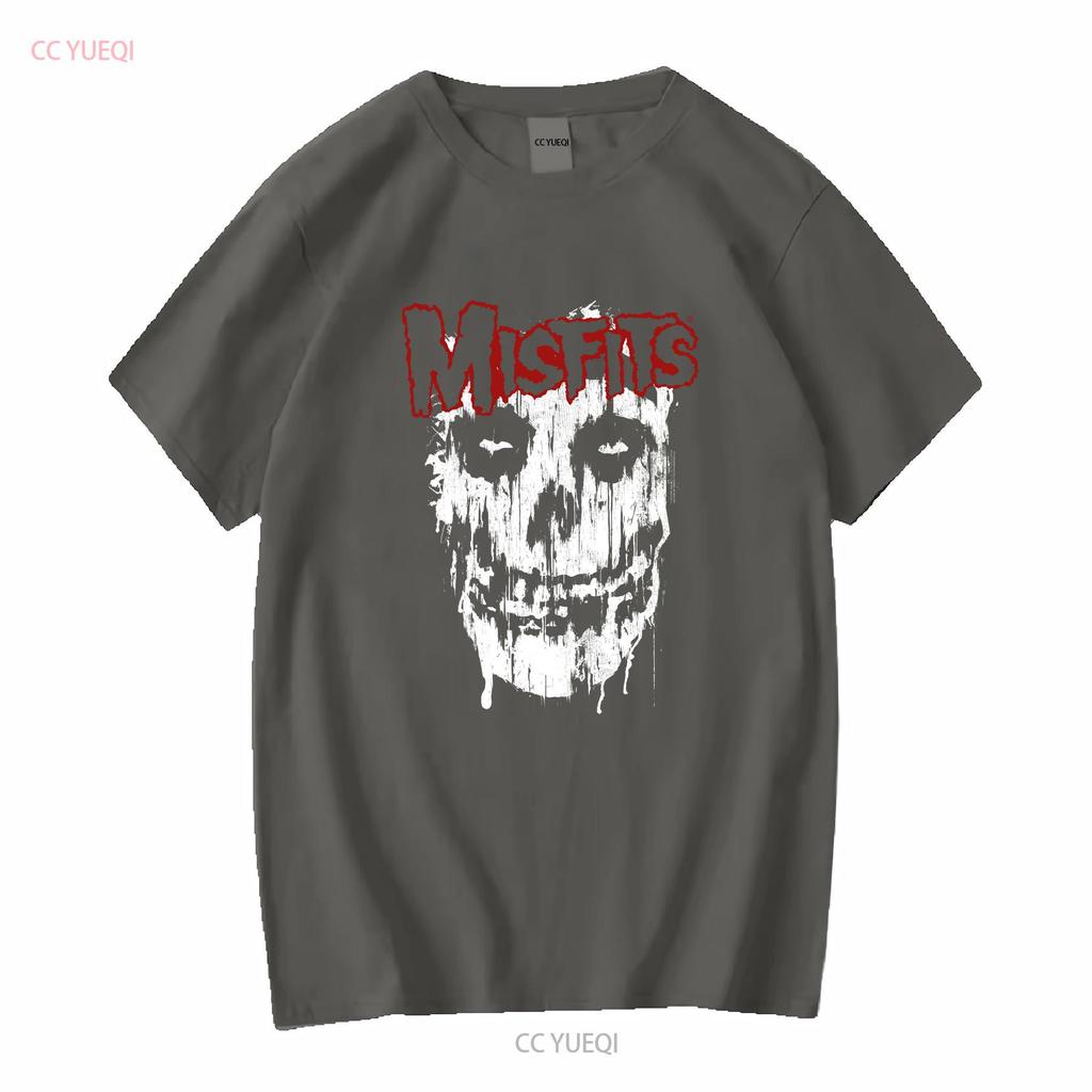 Misfits Splatter T Shirt Licensed Punk Rock Dig Up Her Bones Skull Kill Black vintage Washed graphic Unisex Stretched Versatile