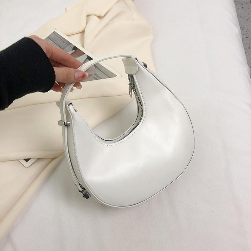 Chic Single Shoulder Bag With Crescent Moon Design Wholesale Small Pu Handbag