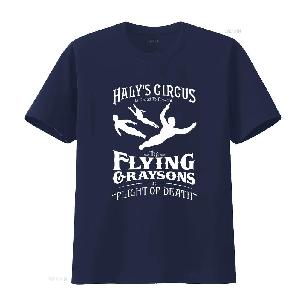 Halys Circus Flying Graysons Flight Of Death T Shirt vintage Washed Top For Everyday Wear Soft Versatile designer clothes
