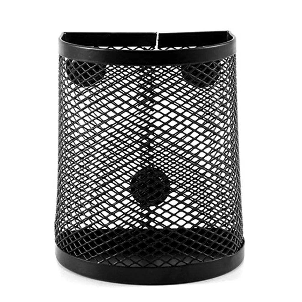 Metal Mesh Pen Cup Sturdy Magnetic Pencil Holder Portable Large Capacity Magnetic Marker Storage Basket for Desktop Storage