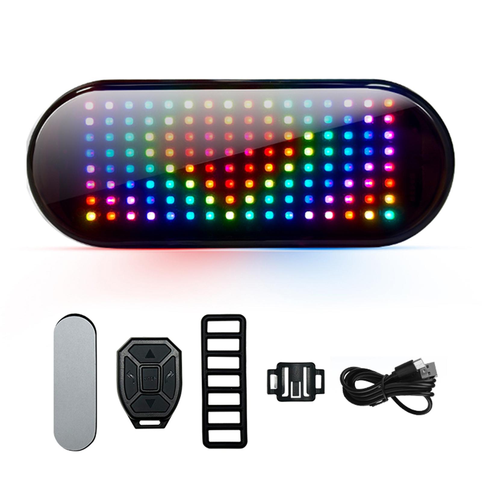 LED Turn Signal Light Remote Control Bike Brake Light with Built in Battery 900mAh USB C Re able for Helmet Bike Scooter Backpack