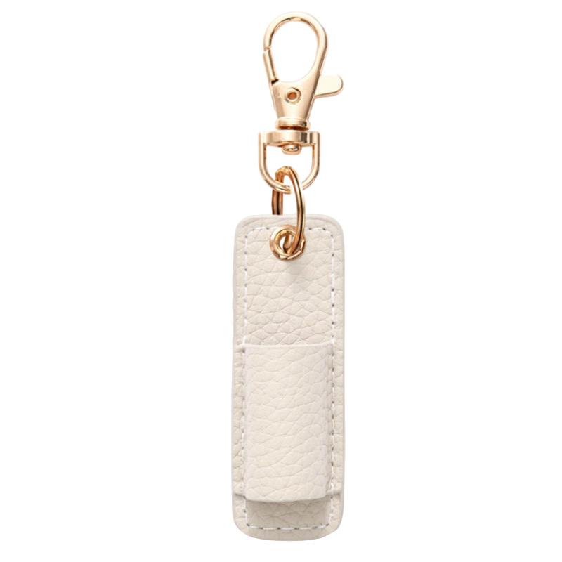 Portable Pu Leather Lanyard Pen Holder Necklace Style With Keychain Pen Case Pen Pouch Wear-Resistant Durable Pen Clip Key Chain