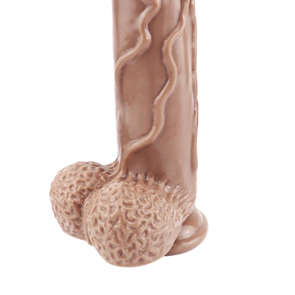 Dildo realist de 42 cm, cu ventuză, cu mâinile libere, Material sigur pentru corp și jucărie sexuală pentru femeie adultă Dildo pentru adulți pentru anal