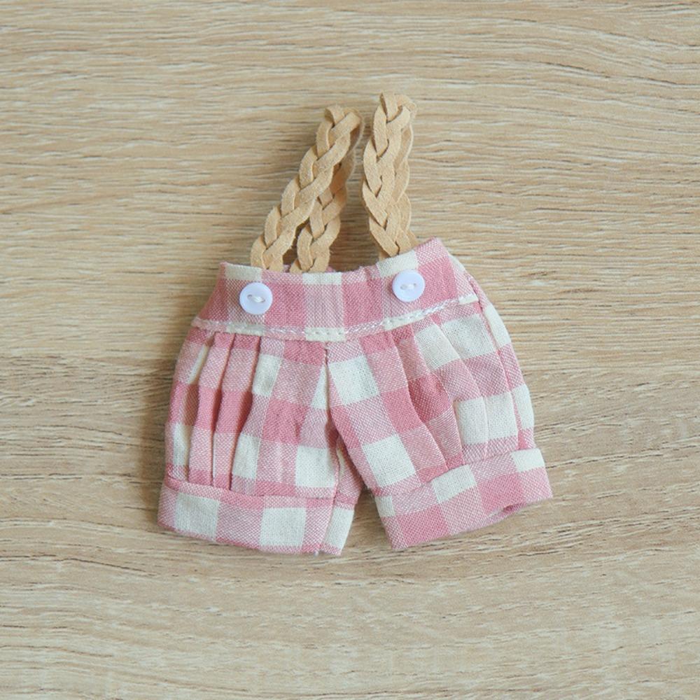 

Plaid Overalls Cartoon Doll Clothes Cloth Plush Doll s Clothes Bloomers Kids Girls Toys фіолетовий