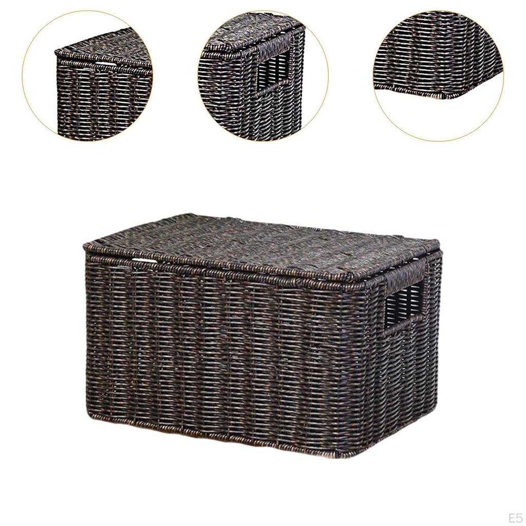 Nádoba na drobnosti, pletený koš ideální pro kancelářské a domácí použití