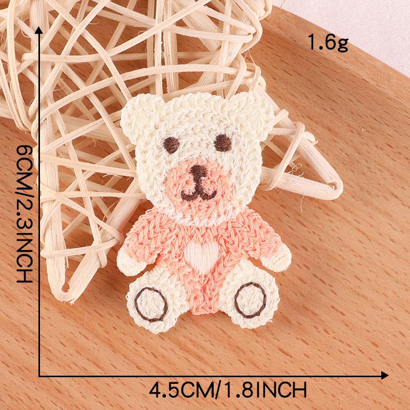 Embroidery Label Cute Bear Embroidery Sticker Diy Hand Account Accessories Accessories Patch Brooch Jewelry Hair Accessories Cloth Sticker