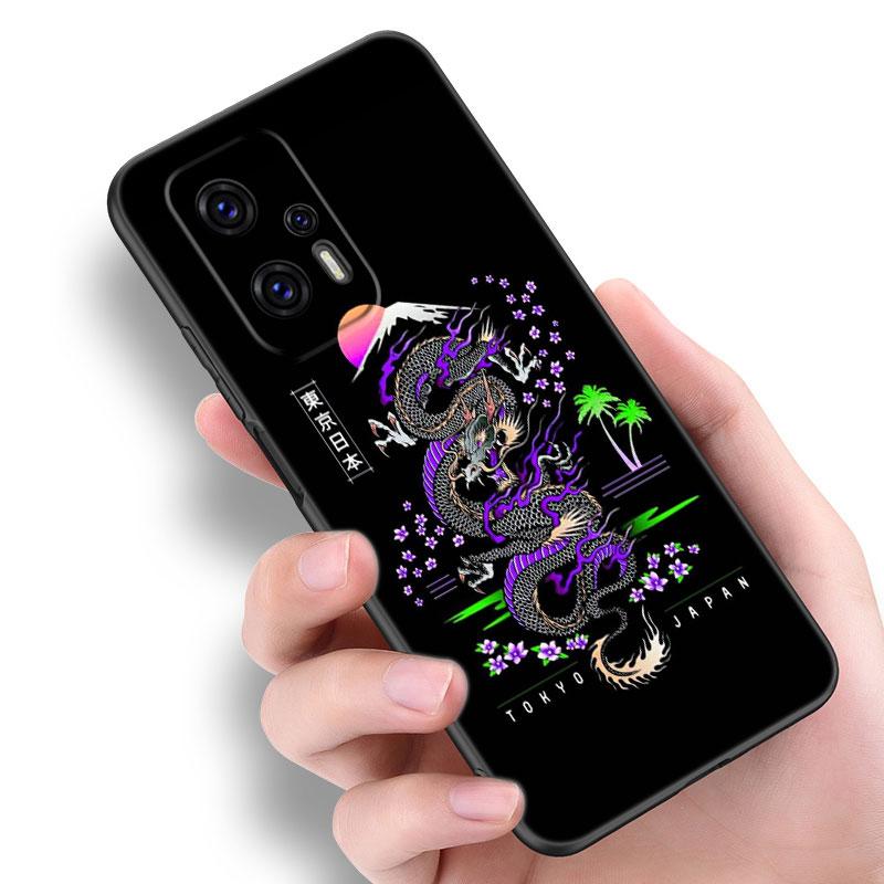 

Чехол для телефона Japan Wave Anime Dragon для Xiaomi POCO F2 F3 M2 M3 M4 X3 X4 Pro NFC F4 GT 5G F1 X2 C3 C31 C40 M5S, черный чехол из ТПУ Xiaomi POCO M5S