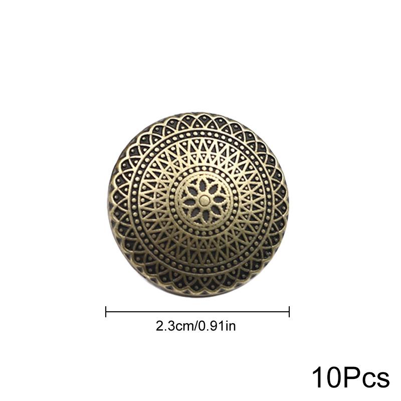

10 шт. Круглая форма аксессуары для одежды металлические пуговицы поделки сплав костюм пуговицы пальто пуговицы на ножке ремонт шитье своими руками 23mm