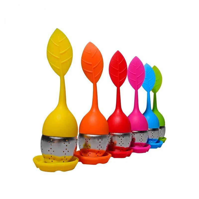 Tea Strainers Tea Infusers Teaware High Temperature Resistance Silicone Filters Scented Tea Tools Cute Leaf Teaware