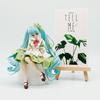 In Stock Anime Hatsune Miku Four Leaf Clover Sitting Posture PVC Action Figure Model Doll Decoration Valentine's Day Gift