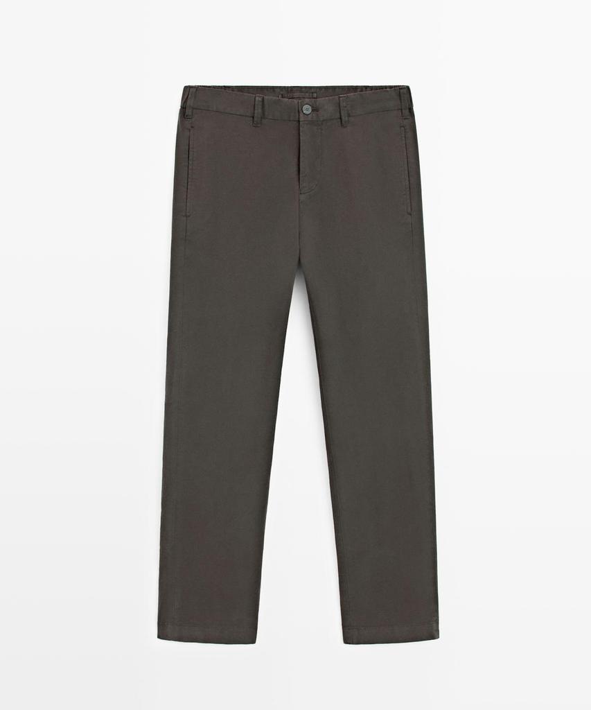 Masimodutti Cotton Blend Slim Fit Pants