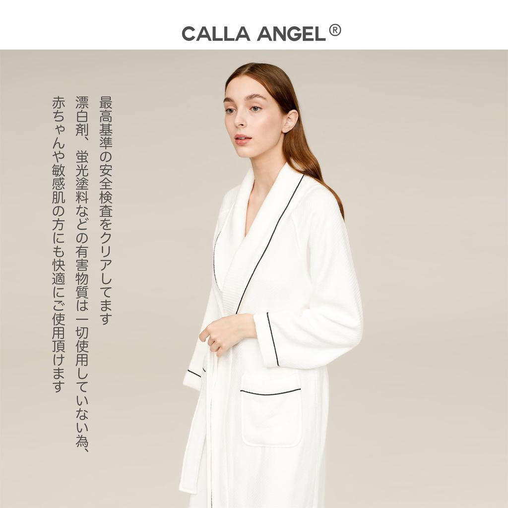 New York Bathrobe Luxury Towel Extra Long Heat Quick After Popular Overseas [Calla Angel] Gown, Fabric, Cotton, 100% Cotton, Lightweight,